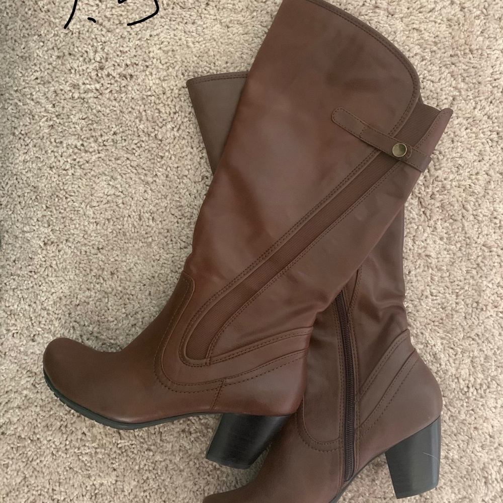 Brown Heeled Boots